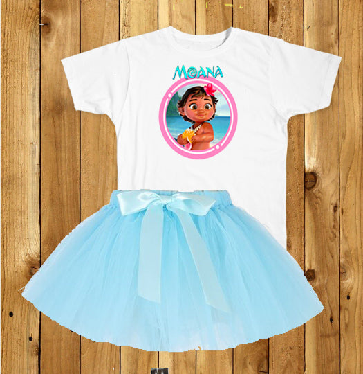 Moana 2T party outfit , Moana party set , moana custom outfit